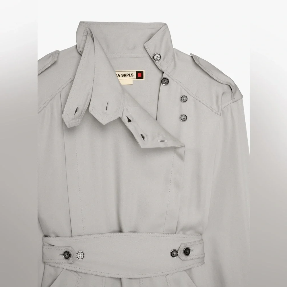 Zara Gray Belted Mini Dress - Picture 5 of 8